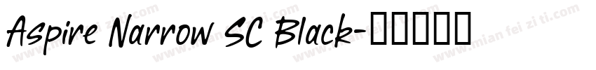 Aspire Narrow SC Black字体转换